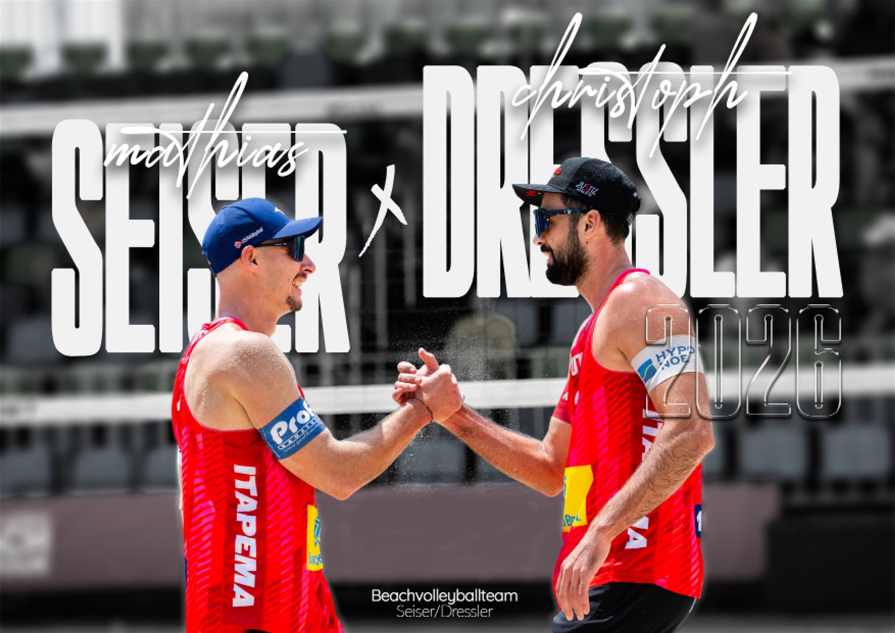 Cover der Sponsorenmappe für das Beachvolleyball-Team Seiser/Dressler, Saison 2026