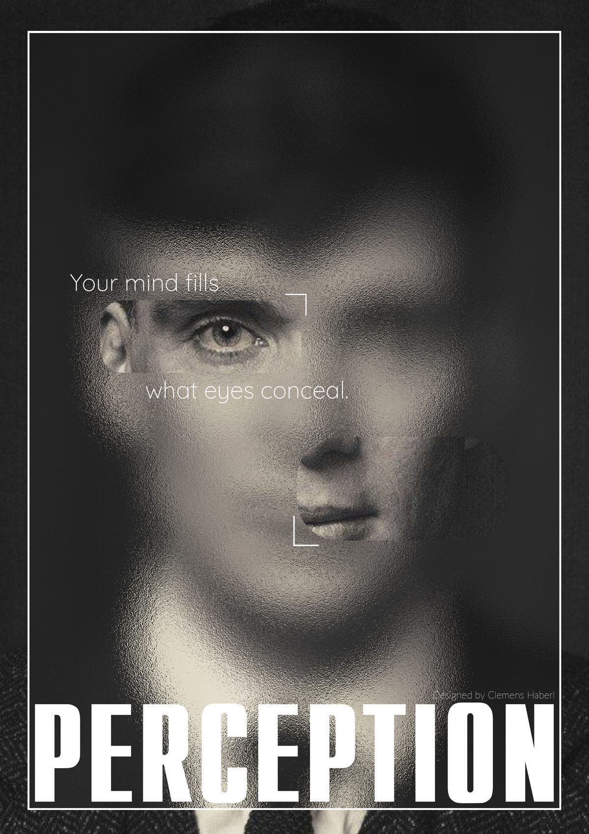 Perception – psychologisches Porträt-Poster Design